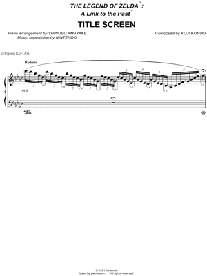 The Legend of Zelda™ A Link To the Past™ Title Screen from The Legend of Zelda: A Link to the Past - Sheet Music