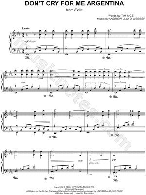 Don't Cry for Me Argentina