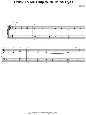 Drink To Me Only With Thine Eyes by Traditional - Sheet Music