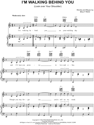 I'm Walking Behind You by Frank Sinatra - Sheet Music
