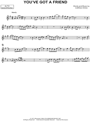 You've Got a Friend by Carole King - Sheet Music