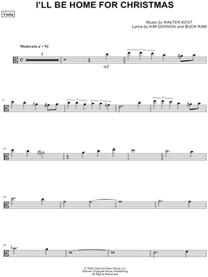 I'll Be Home for Christmas - Viola