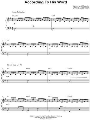 According To His Word