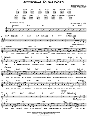 According To His Word