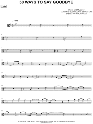50 Ways To Say Goodbye - Viola