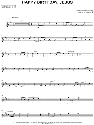 Happy Birthday, Jesus - F Instrument