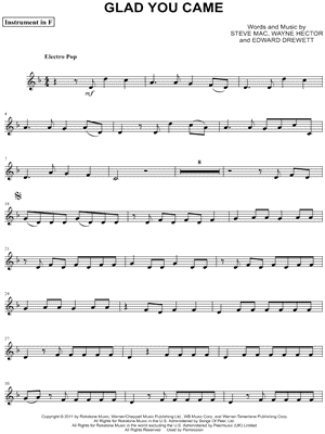 Glad You Came - F Instrument
