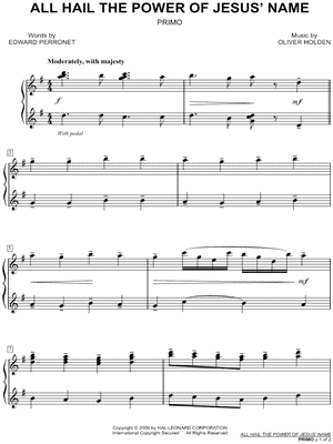 All Hail the Power of Jesus' Name