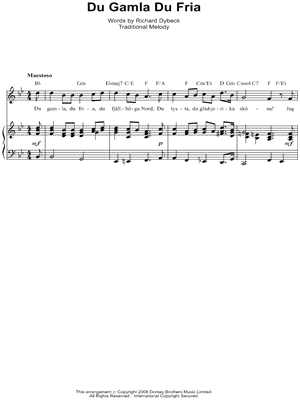 Du Gamla Du Fria by Traditional - Sheet Music