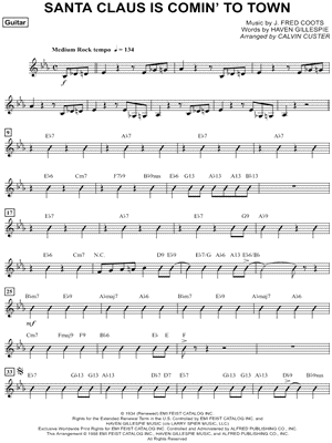 Santa Claus Is Comin' to Town - Guitar (Brass Choir)