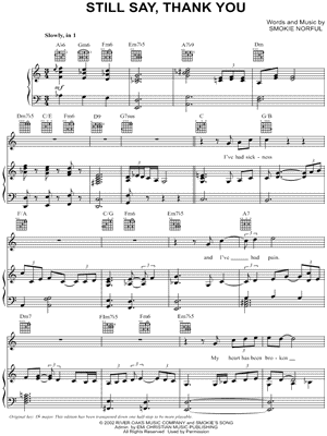 Still Say Thank You (Live) by Smokie Norful - Sheet Music