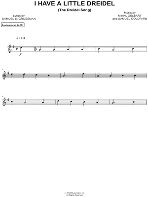 I Have a Little Dreidel - Bb Instrument