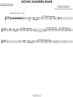 Ocho Kandelikas - Bb Instrument