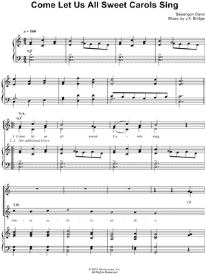 Come Let Us All Sweet Carols Sing
