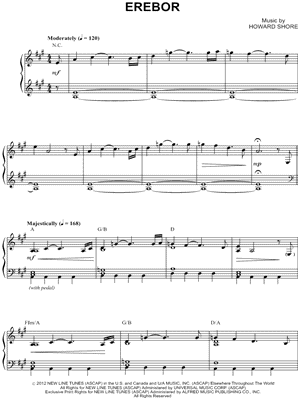 Erebor from The Hobbit: An Unexpected Journey - Sheet Music