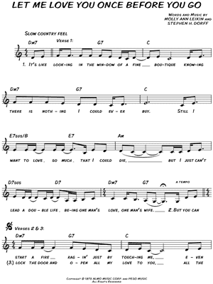 Let Me Love You Once Before