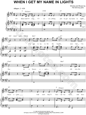 When I Get My Name In Lights