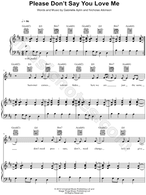 Please Don't Say You Love Me