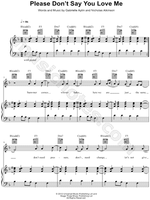 Please Don't Say You Love Me