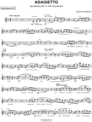 Adagietto (excerpt) - C Instrument