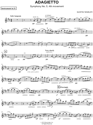 Adagietto (excerpt) - Eb Instrument