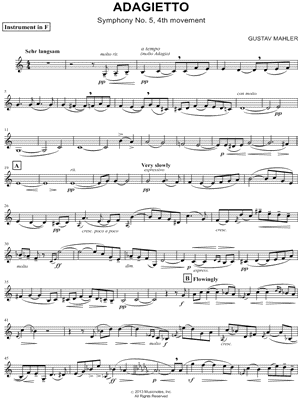 Adagietto (excerpt) - F Instrument