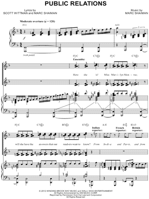 Public Relations from Smash - Sheet Music