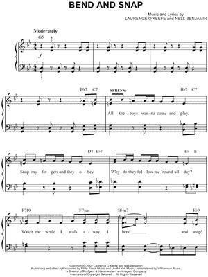 Bend and Snap from Legally Blonde: The Musical - Sheet Music