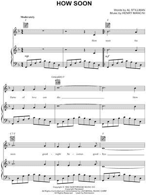 How Soon from The Richard Boone Show - Sheet Music