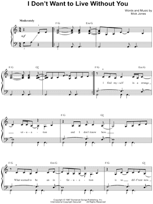 I Don't Want To Live Without You