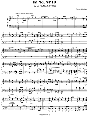 Impromptu No.1 In C Minor, Op. 90