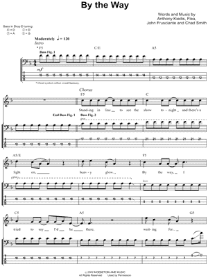 By the Way by Red Hot Chili Peppers - Sheet Music