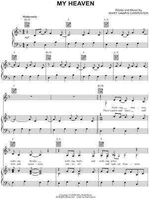 My Heaven by Mary Chapin Carpenter - Sheet Music