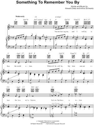 Something To Remember You By by Arthur Schwartz - Sheet Music