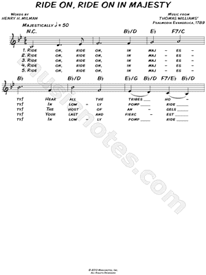 Ride on, Ride on In Majesty