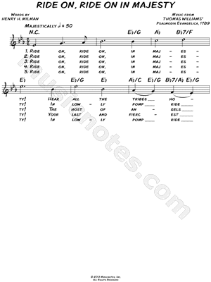 Ride on, Ride on In Majesty