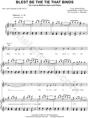 Blest Be the Tie That Binds