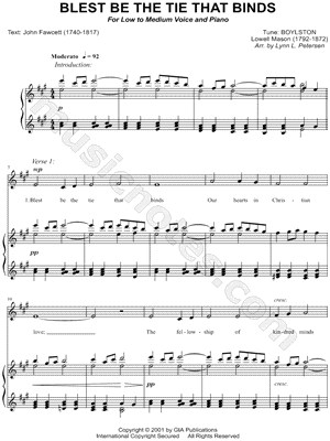 Blest Be the Tie That Binds