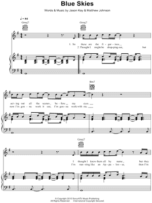 Blue Skies by Jamiroquai - Sheet Music