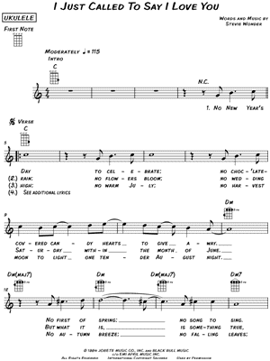 I Just Called To Say I Love You