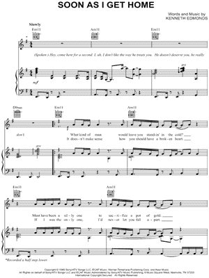 Soon As I Get Home by Babyface - Sheet Music