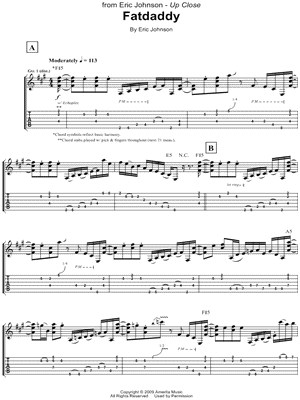 Fatdaddy by Eric Johnson - Sheet Music