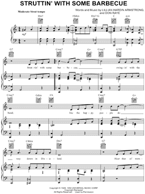Struttin' With Some Barbecue by Louis Armstrong - Sheet Music