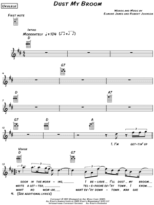 Dust My Broom by Elmore James - Sheet Music
