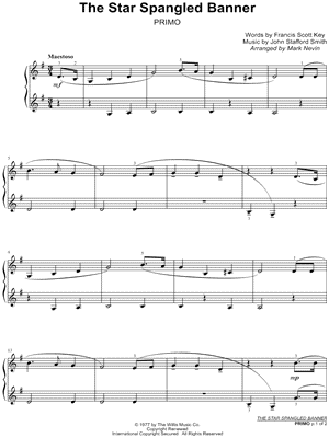 The Star-Spangled Banner by John Stafford Smith - Sheet Music