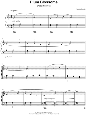 Plum Blossoms by Naoko Ikeda - Sheet Music
