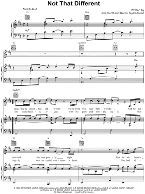 Not That Different by Collin Raye - Sheet Music
