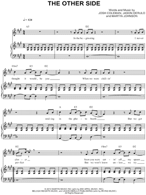 The Other Side by Jason Derulo - Sheet Music