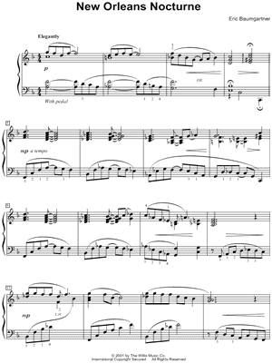 New Orleans Nocturne by Eric Baumgartner - Sheet Music