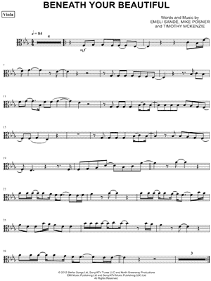 Beneath Your Beautiful - Viola